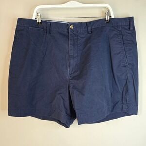 Polo Ralph Lauren Mens Navy Blue Stretch Classic Fit Chino Shorts Size 42 5in